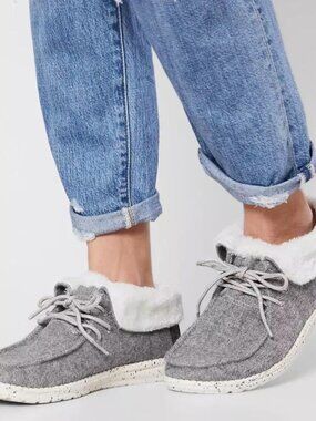 Hey Dude Britt Slip-On Shoes in Charcoal